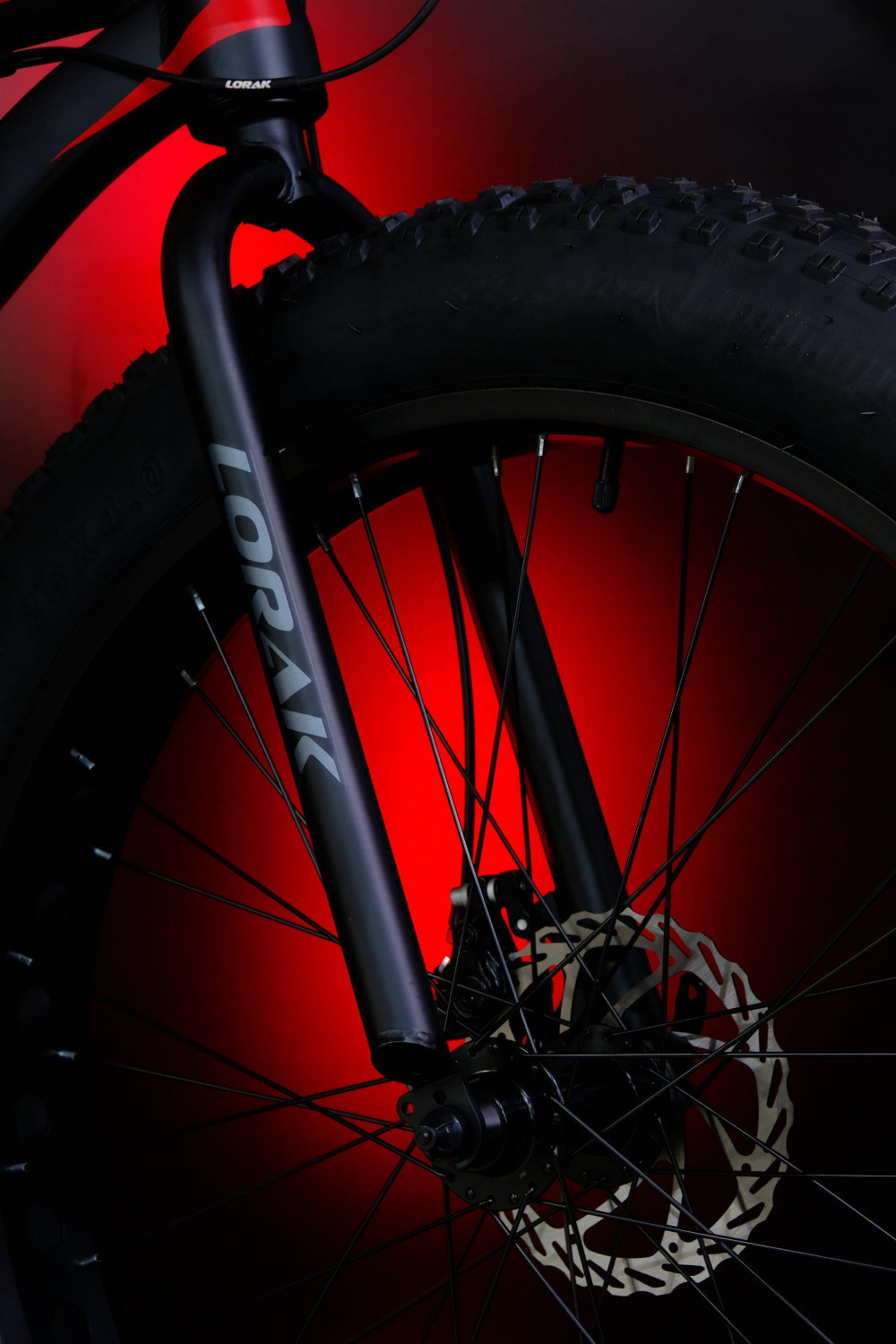 LORAK FAT Safe 26 Матовый Чёрный/Красный рама 19 (на рост 171-182)